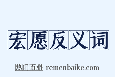 宏愿反义词是什么意思的图片